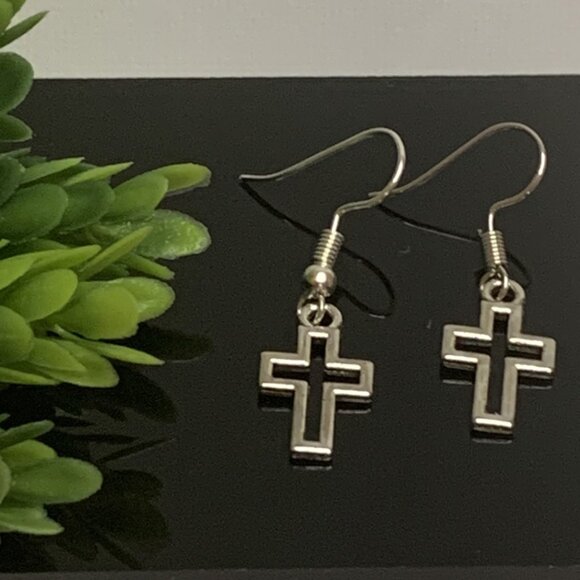Cross Earring, Religious Earring, Jesus Earring, Easter Earring, Gift Idea - Picture 1 of 6